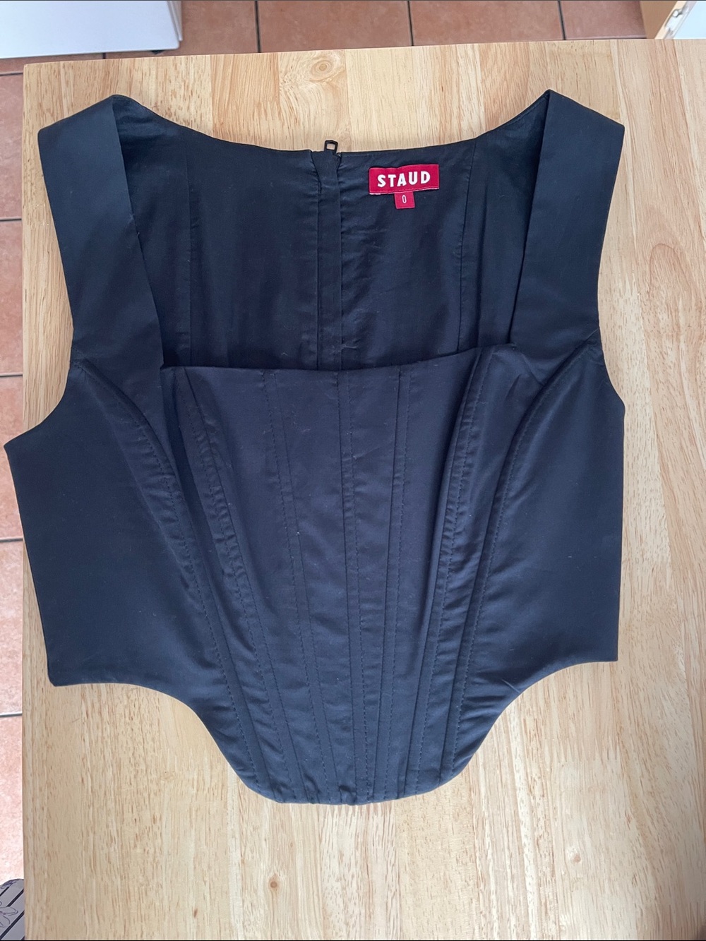 STAUD Alice Structured Corset Top